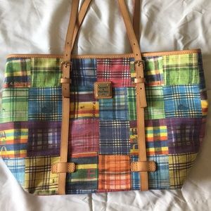 Dooney & Bourke Cotton Madras Plaid Print Tote